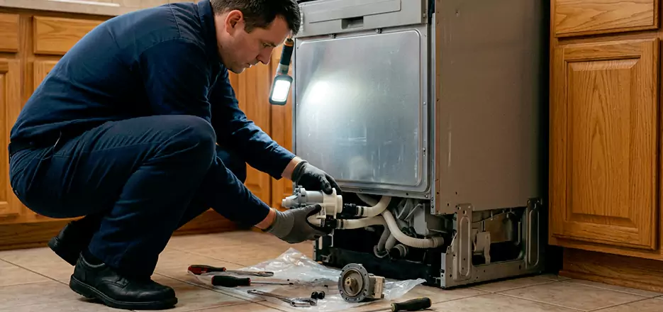 Dishwasher Drain Hose Repair in Quincy